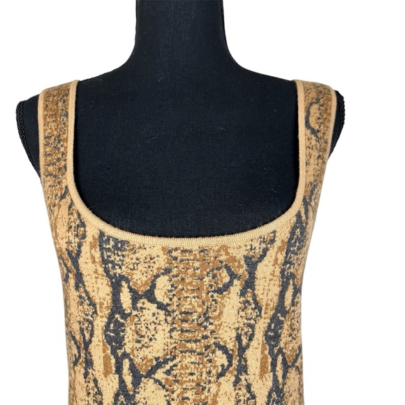 LPA‎ Snakeskin Print Knit Midi Dress - Size XL - Picture 3 of 7